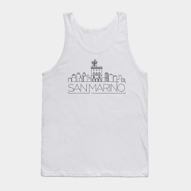 San Marino Minimal Skyline Tank Top by kursatunsal